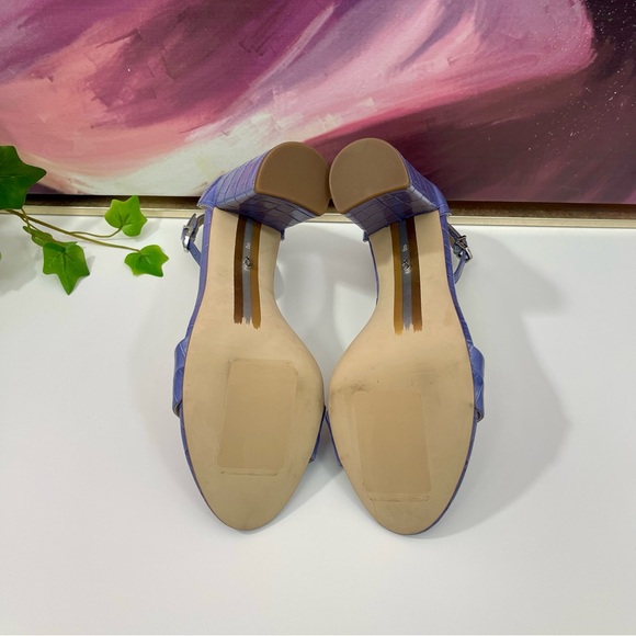 Sam Edelman Yaro Block Heel Ankle Strap Sandals in Dusty Violet Size 8 - Picture 10 of 11